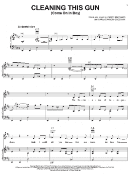 page one of Cleaning This Gun (Come On In Boy) (Piano, Vocal & Guitar Chords (Right-Hand Melody))