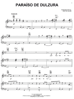 page one of Paraiso De Dulzura (Piano, Vocal & Guitar Chords (Right-Hand Melody))