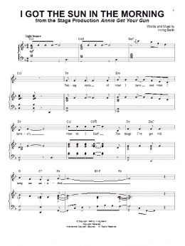 page one of I Got The Sun In The Morning (Piano & Vocal)