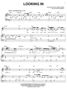 page one of Looking In (Piano, Vocal & Guitar Chords (Right-Hand Melody))