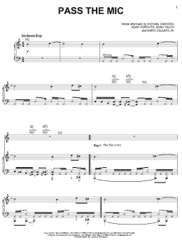 page one of Pass The Mic (Piano, Vocal & Guitar Chords (Right-Hand Melody))