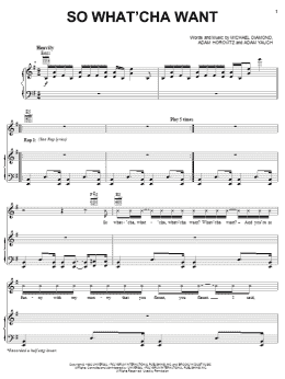 page one of So What'cha Want (Piano, Vocal & Guitar Chords (Right-Hand Melody))