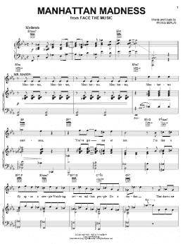 page one of Manhattan Madness (Piano, Vocal & Guitar Chords (Right-Hand Melody))
