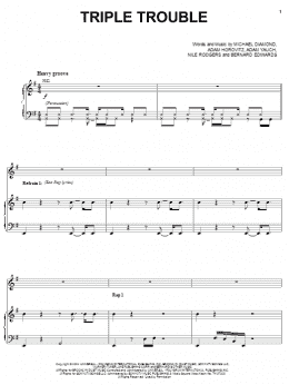 page one of Triple Trouble (Piano, Vocal & Guitar Chords (Right-Hand Melody))