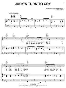 page one of Judy's Turn To Cry (Piano, Vocal & Guitar Chords (Right-Hand Melody))
