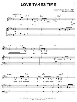 page one of Love Takes Time (Piano, Vocal & Guitar Chords (Right-Hand Melody))
