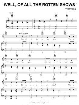 page one of Well, Of All The Rotten Shows (Piano, Vocal & Guitar Chords (Right-Hand Melody))