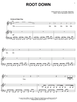 page one of Root Down (Piano, Vocal & Guitar Chords (Right-Hand Melody))