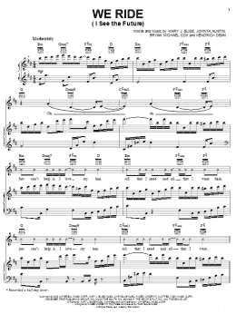 page one of We Ride (I See The Future) (Piano, Vocal & Guitar Chords (Right-Hand Melody))