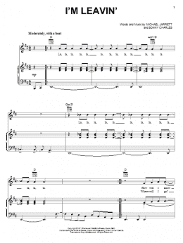 page one of I'm Leavin' (Piano, Vocal & Guitar Chords (Right-Hand Melody))
