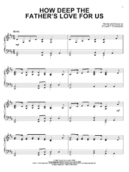 page one of How Deep The Father's Love For Us (Piano Solo)