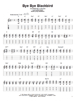page one of Bye Bye Blackbird (Guitar Tab (Single Guitar))