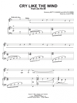 page one of Cry Like The Wind (from Do Re Mi) (Piano & Vocal)