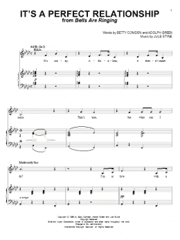 page one of It's A Perfect Relationship (from Bells Are Ringing) (Piano & Vocal)