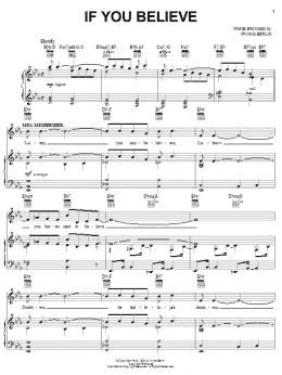 page one of If You Believe (Piano, Vocal & Guitar Chords (Right-Hand Melody))