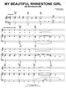 page one of My Beautiful Rhinestone Girl (My Rhinestone Girl) (Piano, Vocal & Guitar Chords (Right-Hand Melody))