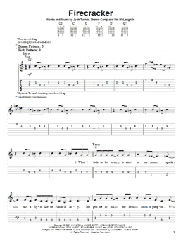 page one of Firecracker (Easy Guitar Tab)