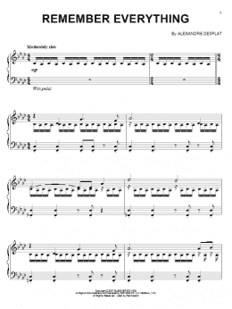 page one of Remember Everything (Piano Solo)