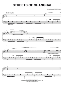page one of Streets Of Shanghai (Piano Solo)
