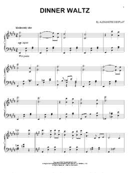 page one of Dinner Waltz (Piano Solo)
