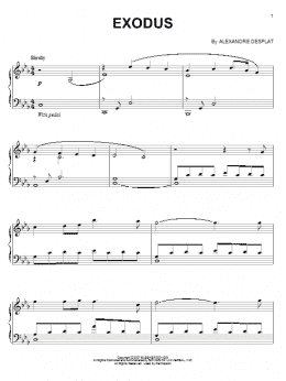 page one of Exodus (Piano Solo)