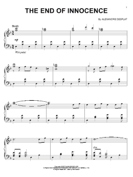 page one of The End Of Innocence (Piano Solo)