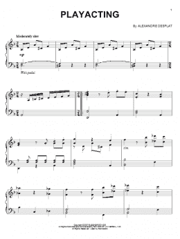 page one of Playacting (Piano Solo)