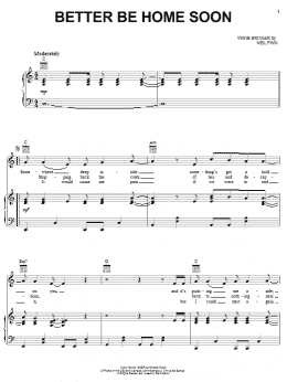 page one of Better Be Home Soon (Piano, Vocal & Guitar Chords (Right-Hand Melody))