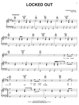 page one of Locked Out (Piano, Vocal & Guitar Chords (Right-Hand Melody))