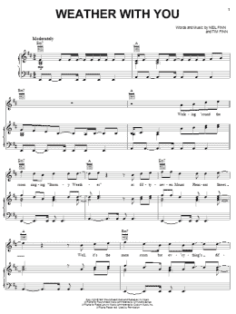 page one of Weather With You (Piano, Vocal & Guitar Chords (Right-Hand Melody))
