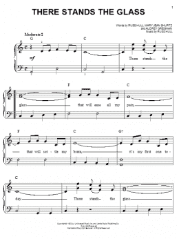 page one of There Stands The Glass (Easy Piano)