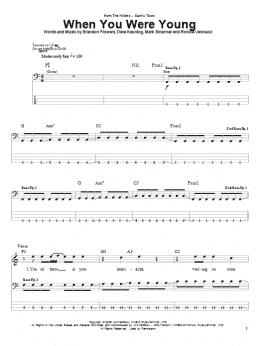 page one of When You Were Young (Bass Guitar Tab)