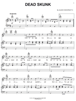 page one of Dead Skunk (Piano, Vocal & Guitar Chords (Right-Hand Melody))