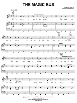 page one of Magic Bus (Piano, Vocal & Guitar Chords (Right-Hand Melody))