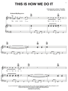 page one of This Is How We Do It (Piano, Vocal & Guitar Chords (Right-Hand Melody))