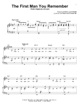 page one of The First Man You Remember (from Aspects Of Love) (Piano & Vocal)