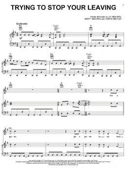 page one of Trying To Stop Your Leaving (Piano, Vocal & Guitar Chords (Right-Hand Melody))