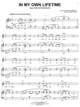 page one of In My Own Lifetime (Piano, Vocal & Guitar Chords (Right-Hand Melody))