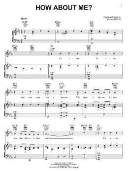 page one of How About Me? (Piano, Vocal & Guitar Chords (Right-Hand Melody))
