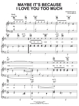 page one of Maybe It's Because I Love You Too Much (Piano, Vocal & Guitar Chords (Right-Hand Melody))