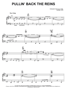 page one of Pullin' Back The Reins (Piano, Vocal & Guitar Chords (Right-Hand Melody))