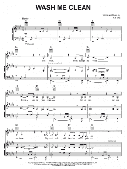 page one of Wash Me Clean (Piano, Vocal & Guitar Chords (Right-Hand Melody))