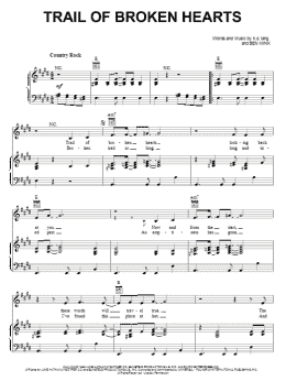 page one of Trail Of Broken Hearts (Piano, Vocal & Guitar Chords (Right-Hand Melody))