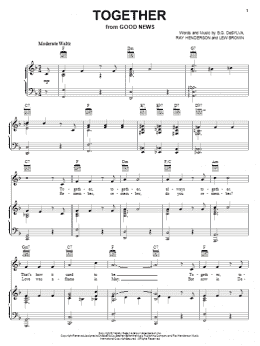 page one of Together (Piano, Vocal & Guitar Chords (Right-Hand Melody))