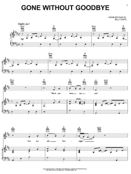 page one of Gone Without Goodbye (Piano, Vocal & Guitar Chords (Right-Hand Melody))