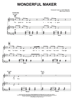 page one of Wonderful Maker (Piano, Vocal & Guitar Chords (Right-Hand Melody))