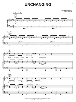 page one of Unchanging (Piano, Vocal & Guitar Chords (Right-Hand Melody))