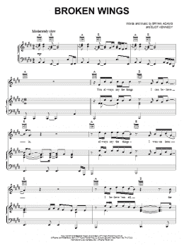 page one of Broken Wings (Piano, Vocal & Guitar Chords (Right-Hand Melody))
