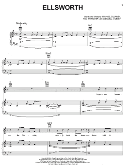 page one of Ellsworth (Piano, Vocal & Guitar Chords (Right-Hand Melody))