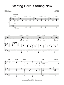 page one of Starting Here, Starting Now (Piano, Vocal & Guitar Chords (Right-Hand Melody))